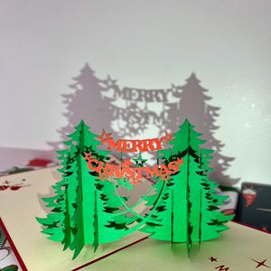 Merry Christmas Forest 3D card (Popup card)