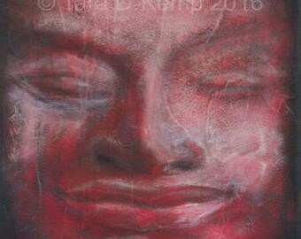 Red Buddha - Gliceé Canvas Gallery Wrap Print 9x9"