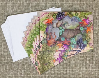 Tide Pool - Illustrated Greeting Card Set of 8