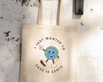 Reusable Eco Friendly Tote Bag, Nature Lover Gift, Save The Earth, Climate Change Bag, Ecologist Environmental Totes, Renewable Energy Bags