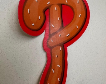 Philadelphia Phillies inspired Soft Pretzel Sticker