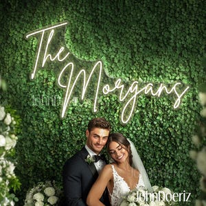 Custom Wedding Neon Sign, Personalized Neon Sign, Custom Last Name Neon Sign Wedding Decor, Home Decor Wall Decor, Wedding Gift