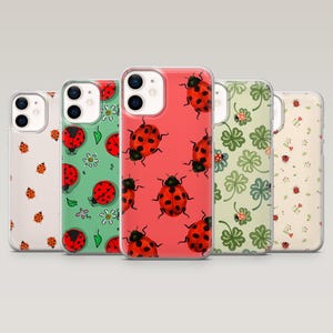 Ladybug Phone Case Cute Insect Lady Bird Cover for iPhone 16 Pro, 15, 14, 13, 12, Samsung S25, S24FE, S23, S22, A16, A55, A25, Pixel 9