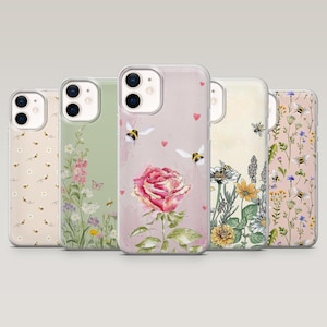 Bee Handyhülle Honey Bee Bumble Bee Cover für iPhone 16 Pro, 15, 14, 13, 12, Samsung S25+, S24FE, S23, S22, A16, A55, A25, Pixel 9Pro, 8A
