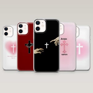 Christliches Kreuz Handyhülle Christianity Prayer Cover für iPhone 16 Pro, 15, 14, 13, 12, Samsung S25+, S24FE, S23, S22, A16, A55, A25,Pixel 9