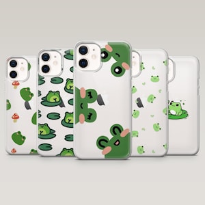 Clear Frog Phone Case Transparent Toad Cover for iPhone 16 Pro, 15, 14, 13, 12, Samsung S25, S24FE, S23, S22, A16, A55, A25, Pixel 9 Pro, 8A