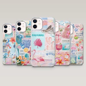 Étui pour téléphone Beach Costal Summer Ocean Cover pour iPhone 16 Pro, 15, 14, 13, 12, Samsung S25+, S24FE, S23, S22, A16, A55, Pixel 9