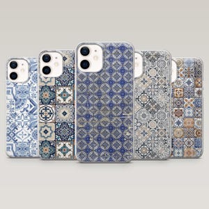 Tile Dekorative Handyhülle, marokkanische Tile, Schutzhülle für iPhone 16 Pro, 15, 14, 13, 12, Samsung S25+, S24FE, S23, S22, A16, A55, A25, Pixel 9Pro