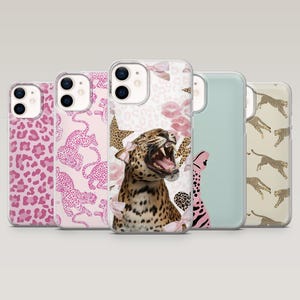 Gepard Handyhülle Niedliche Tier Geparden Print Cover für iPhone 16 Pro, 15, 14, 13, 12, Samsung S25+, S24FE, S23, S22, A16, A55, A25, Pixel 9