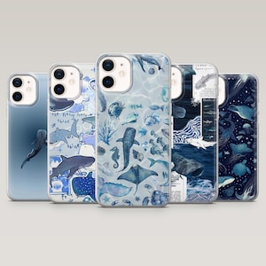 Walhai Handyhülle Fish Ocean Life Cover für iPhone 16 Pro, 15, 14, 13, 12, Samsung S25, S24FE, S23, S22, A16, A55, A25, Pixel 9