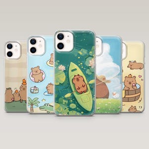 Capybara Phone Case Rodent Cute Animal Cover for iPhone 16 Pro, 15, 14, 13, 12, Samsung S25, S24FE, S23, S22, A16, A55, A25, Pixel 9Pro, 8A