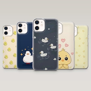 Duck Phone Case Cute Goose Duckling Cover for iPhone 16 Pro, 15, 14, 13, 12, Samsung S25, S24, S23FE, S22, A16, A55, A25, Pixel 9