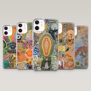Hippie Phone Case Boho Sun Tarot Cover for iPhone 16 Pro, 15, 14, 13, 12, Samsung S25, S24FE, S23, S22, A16, A25,Pixel 9Pro, 8A