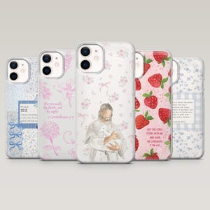 Bibel Vers Handyhülle Christian Jesus Christ Cover for iPhone 16 Pro, 15, 14, 13, 12, Samsung S25, S24FE, S23, S22, A16, A55, A25, Pixel 9