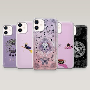 Wicca Phone Case Witchy Witch Tarot Cover for iPhone 16 Pro, 15, 14, 13, 12, Samsung S25, S24FE, S23, S22, A16, A55, A25, Pixel 9