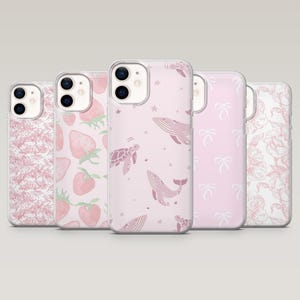 Light Pink Phone Case Cute Pink Aesthetic Cover for iPhone 16 Pro, 15, 14, 13, 12, Samsung S25, S24, S23FE, S22, A16, A55, A25, Pixel 9