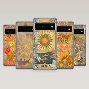 Sun Handyhülle Sunny Hippie Sun Cover für Google Pixel 9, 9Pro, 8A, 7Pro, 6A, Samsung S2+, S24, S23Fe, A25, A16, A55, iPhone 16