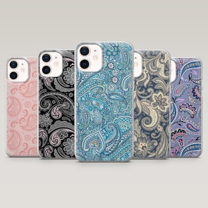 Paisley Muster Handyhülle Boho Classic Cover, für iPhone 16 Pro, 15, 14, 13, 12, Samsung S25+, S24FE, S23, S22, A16, A55, A25, Pixel 9