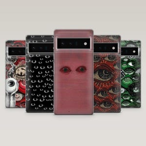 Creepy Eye Phone Case Horror Gothic Cover for Pixel 9, 9Pro, 8A, 7Pro, 6A, Samsung Galaxy S25Ultra, S24Fe, S23, A25, A16, A55, iPhone 16, 15
