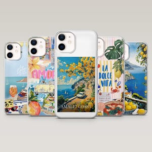 Italië telefoonhoesje Italiaans citaat Amalfikust Cover voor iPhone 16 Pro, 15, 14, 13, 12, Samsung S25, S24FE, S23, S22, A16, A25, Pixel 9Pro, 8A