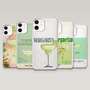 Margarita Handyhülle Tropical Cocktail Cover für iPhone 16 Pro, 15, 14, 13, 12, Samsung S25, S24FE, S23, S22, A16, A55, A25, Pixel 9