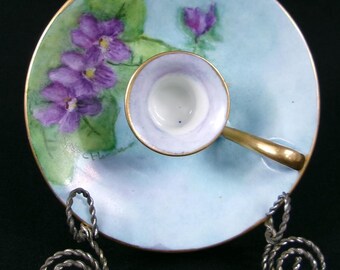 Floral Candle Holder Hand Painted by C Henderson
