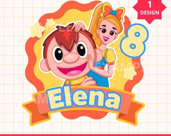 Bely and Beto Birthday Clipart, Cake Topper PNG PDF JPG, Kids Party Stickers, Printable Decorations, Digital Birthday Art