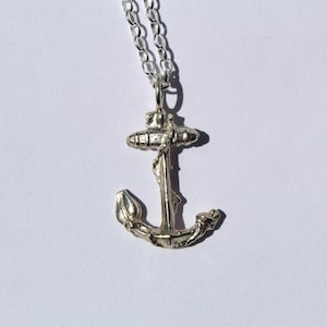 Lost Anchor Handmade necklace - pirate stelring silver unisex