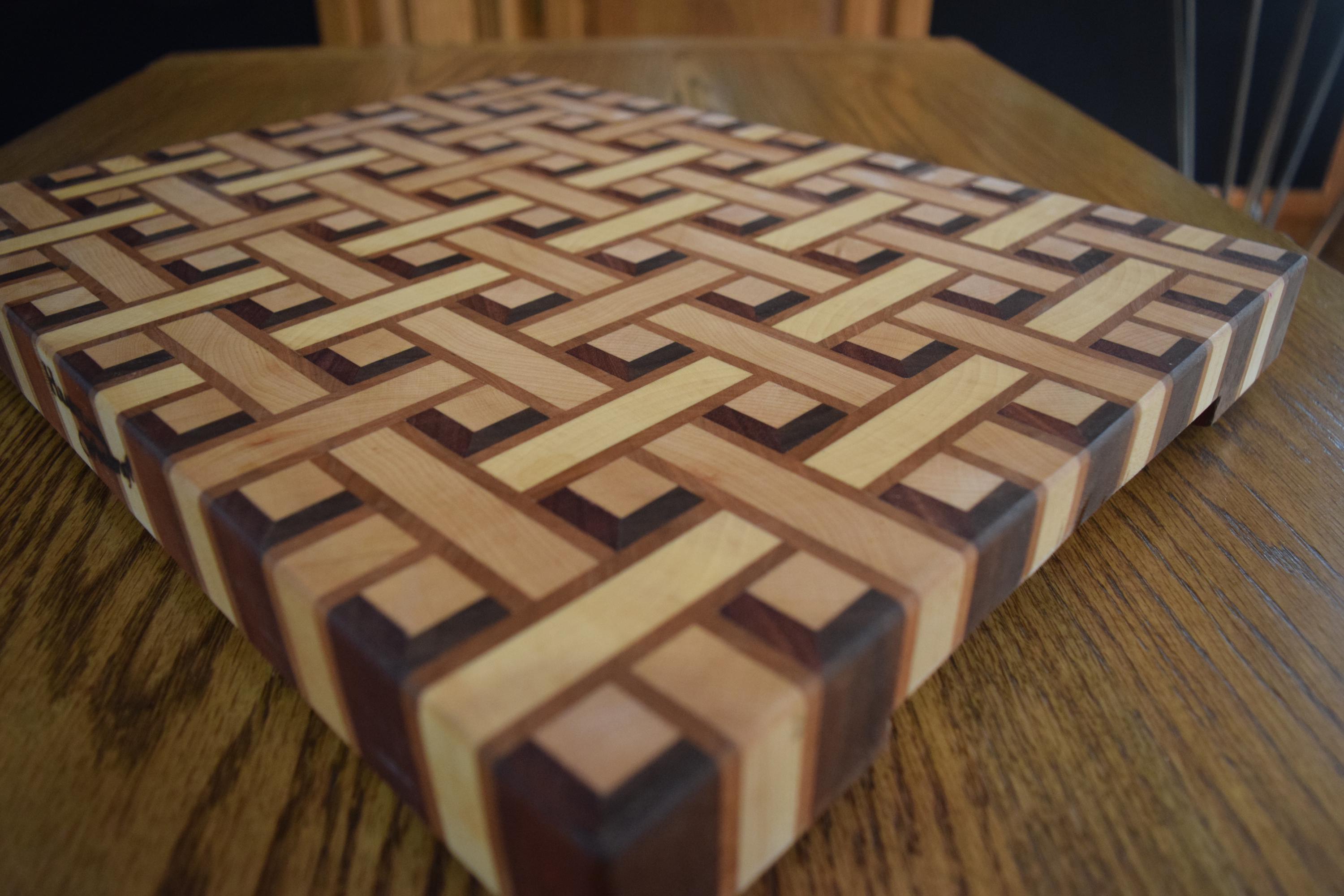 Basket Weave End Grain Cutting Board - Etsy