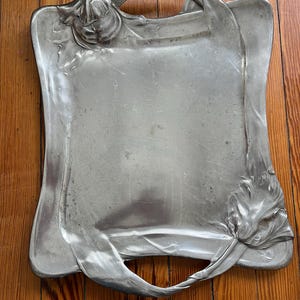 French art nouveau 1800’s pewter tray