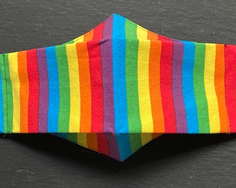 Pride Rainbow LGTBQ+ - Origami 3D Style Face Mask