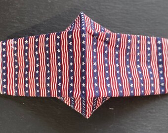 Good old-fashioned stars and stripes Origami Style Face Mask by Sari