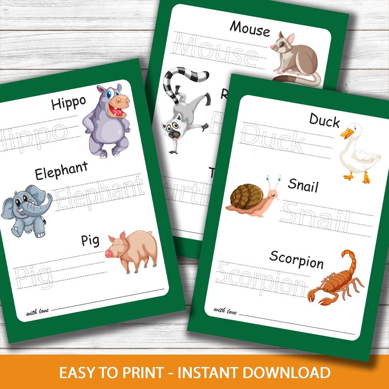 Animal Coloring Book Printable – Educational and Fun Coloring Pages ...