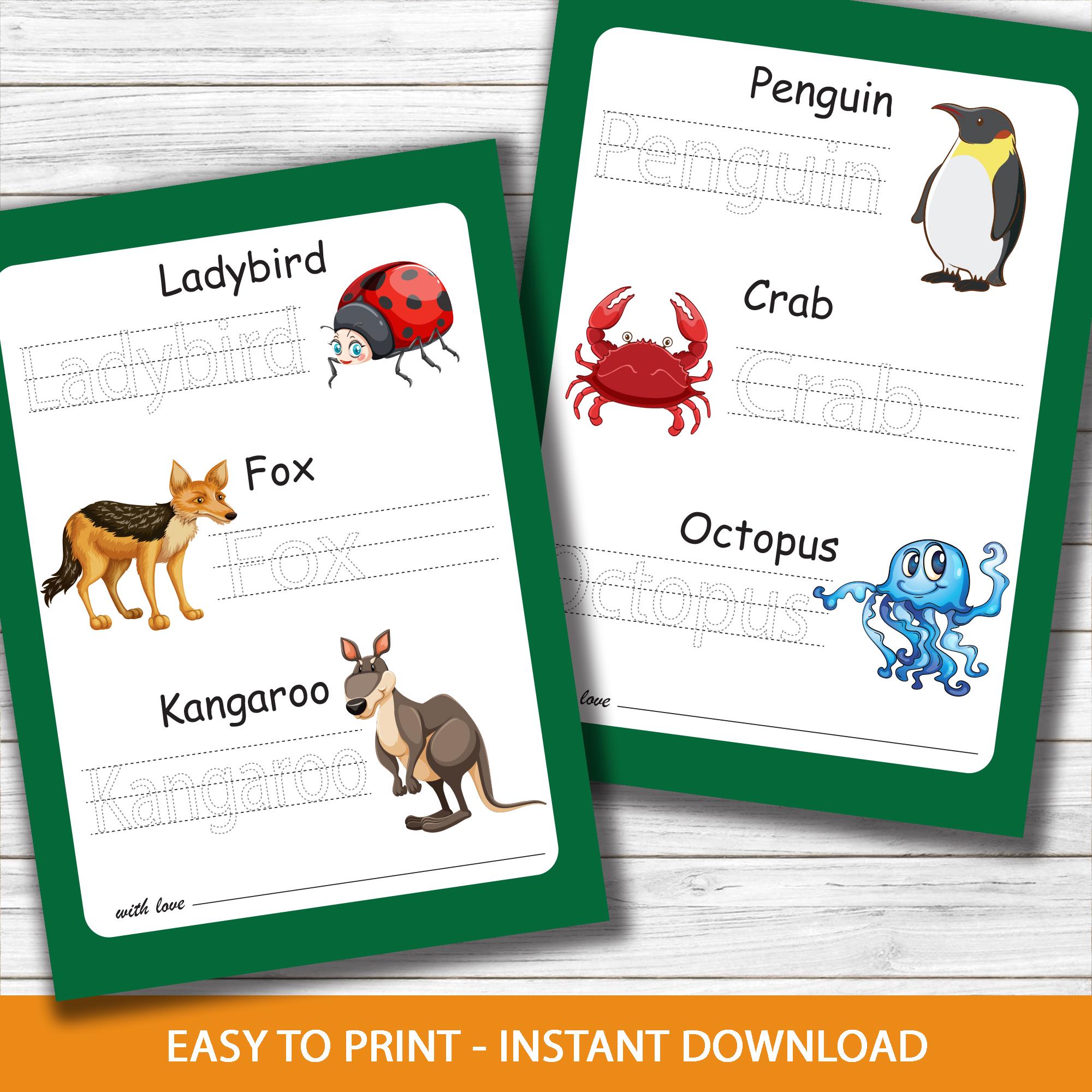 Animal Coloring Book Printable – Educational and Fun Coloring Pages ...