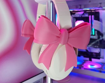 3D Printed Bow Headphone Attachment: Kawaii Gamer Accessory(Pair 2 Bows )