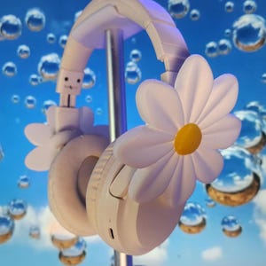 3D Printed Flower Headphone Attachment: Coquette Kawaii Accessory(Pair 2 Flowers)