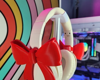 3D Printed Bow Headphone Attachment: Gamer Headset Accessory(Pair 2 Bows )