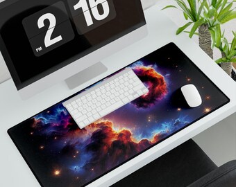 Galaxy Gaming Mouse Pad: Stylish Space Desk Mat