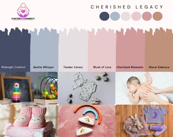 Doula Midwife Lactation Birth worker Cherished Legacy Brand Palette | Editable Canva Color Palette Hex Codes | Small Business Branding Kit