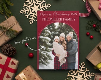 Custom Photo Magnet, Fridge Photo Magnet, Christmas Holiday Card, Refrigerator Picture Magnet, Photo Gift Ideas