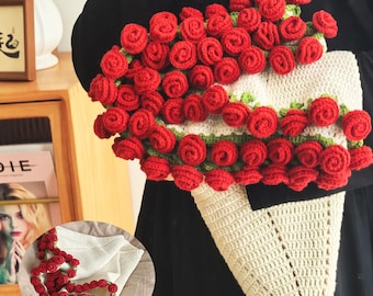 DIYかぎ針編みのバラの花束ブランケットキット - 手作りホーム