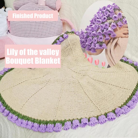 スズランの花のブランケットブーケブランケット手作りブランケット織り