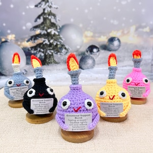 Bombas de apoyo emocional, bombas de ganchillo, descompresión en la oficina, adorno de escritorio, ideas de regalos divertidos, regalo de broma para amigos/compañeros, regalo para ella/él