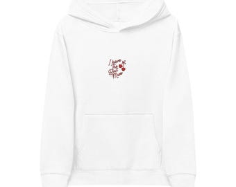 Ich liebe dich Mama Herz Stickerei Kinder Hoodie | Muttertags Sweatshirt