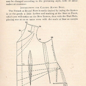 1887 Victorian dressmaking instructions download Perfection Tailor System image 3