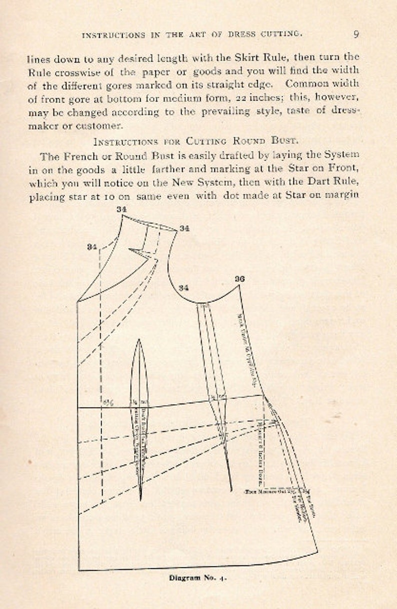 1887 Victorian dressmaking instructions download Perfection Tailor System image 3