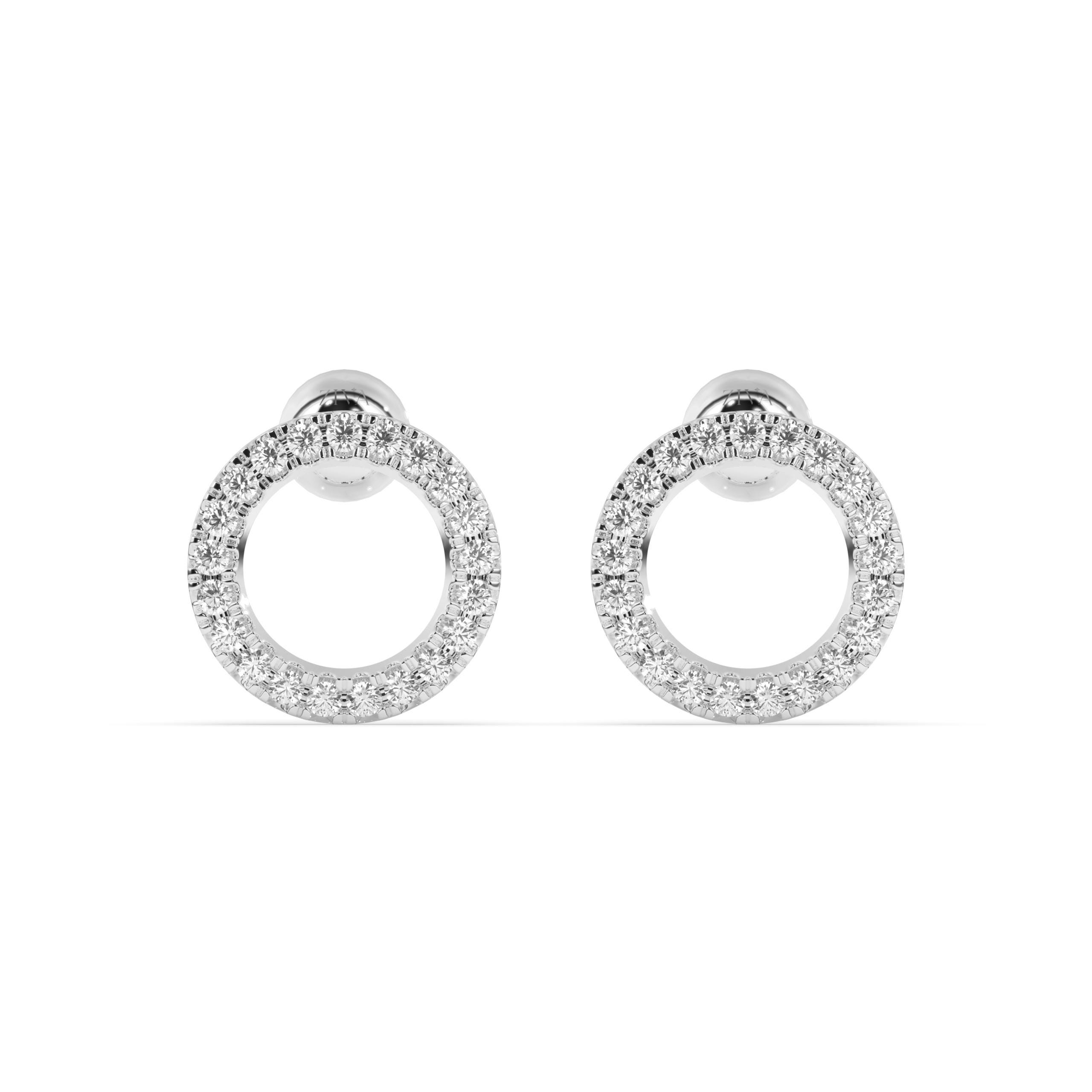 全国どこでも送料無料！ | Earrings Stud Ring Diamond Helios 14K 0.420 | Gold White アクセサリー