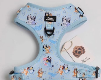 Great Quality Bluey Dog or Cat Harness Fully Adjustable Walking