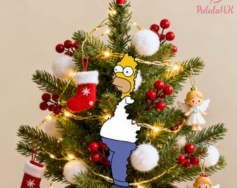 Homer Simpson Metal Plant Stake,The Simpsons Garden Decor, Hilarious Xmas Gift,Funny Printed Metal Garden Decor,Garden Sign for Plant Lovers