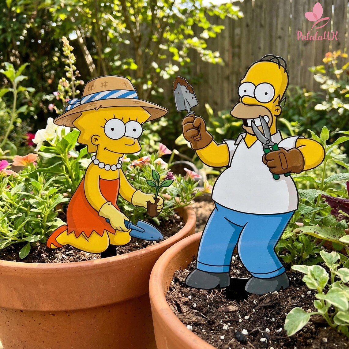The Simpsons Metal Potted Plants Sign, Garden Decor, Outdoor Garden ...